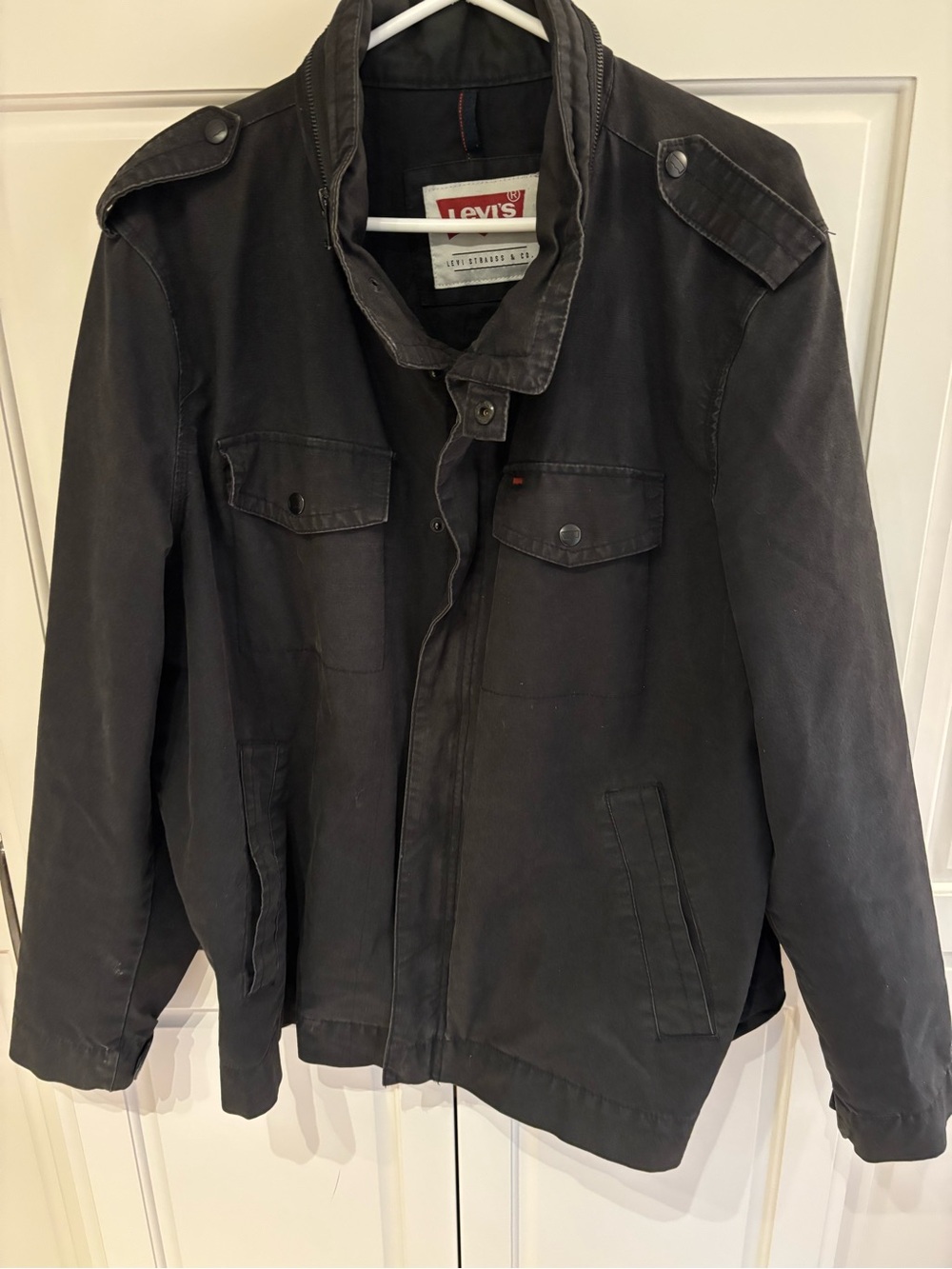 Levi's Men's Dark Charcoal Military Field Jacket xl